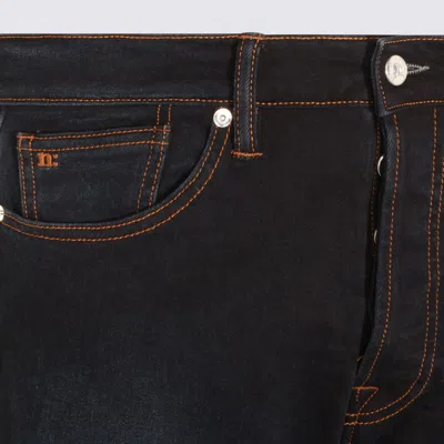 Nine In The Morning Contrast-stitch Jeans In Blue