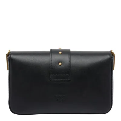 Pinko Mini Love One Slouchy Crossbody Bag In Black