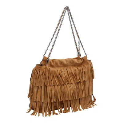 Tory Burch Suede Hobo Bag Chain Strap In Gray