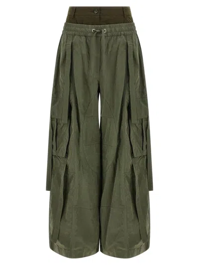Dolce & Gabbana Waxed Faille Pants In Green