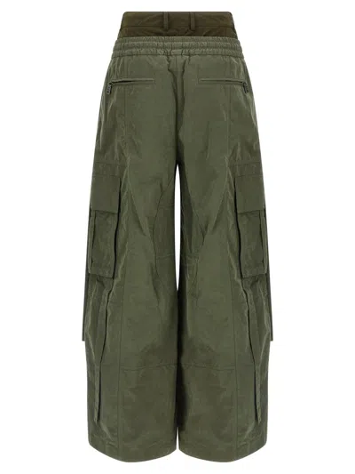 Dolce & Gabbana Waxed Faille Pants In Green