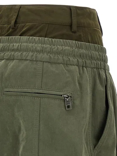 Dolce & Gabbana Waxed Faille Pants In Green
