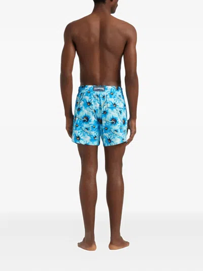 Vilebrequin Geckos-print Swim Shorts In Blue
