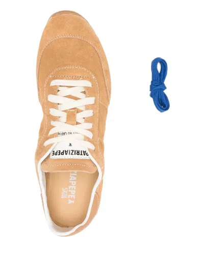Patrizia Pepe Suede Running '93 Sneakers In Neutral