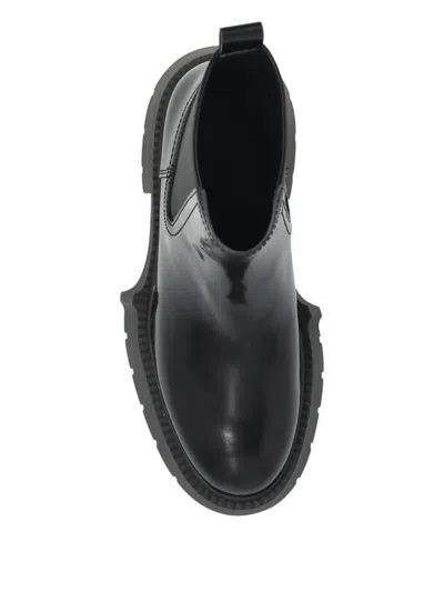 Coach Lug-sole Leather Chelsea Boots In Black