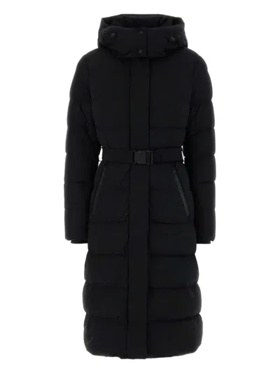 Mackage Coralia City Hooded Belted Coat In Black