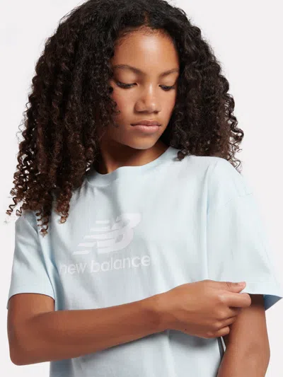 New Balance Girls Logo T-shirt And Cycling Shorts Set In Multi