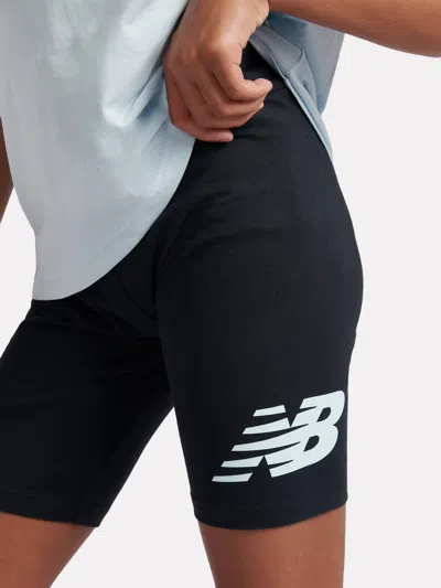 New Balance Girls Logo T-shirt And Cycling Shorts Set In Multi