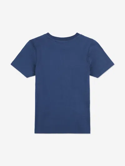 New Balance Boys Jersey Stacked Logo T-shirt In Blue