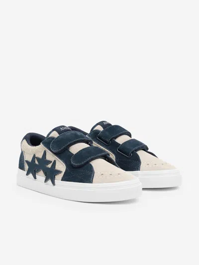 Amiri Kids Leather Sunset Skate Low Trainers In Multi