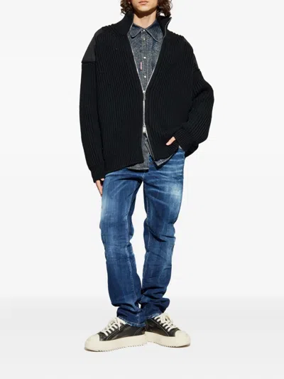 Dsquared2 Button Trousers In Blue