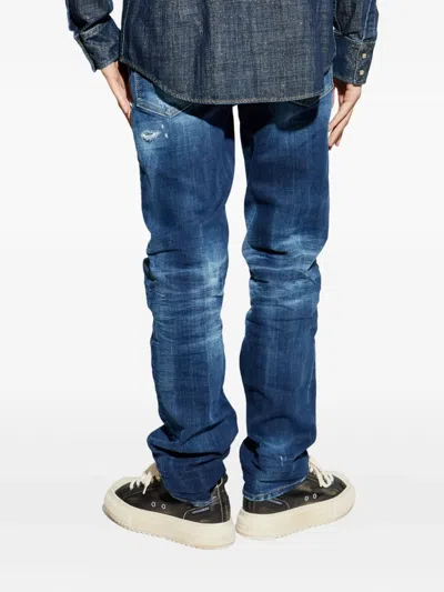 Dsquared2 Button Trousers In Blue