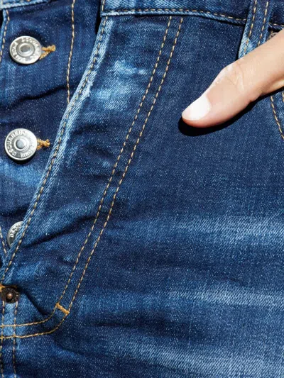 Dsquared2 Button Trousers In Blue