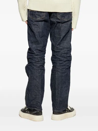 Dsquared2 Button Fastening Ruched Trousers In Blue