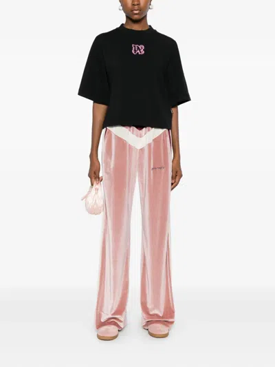 Palm Angels Logo-detail T-shirt In Black