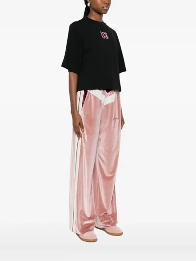 Palm Angels Logo-detail T-shirt In Black