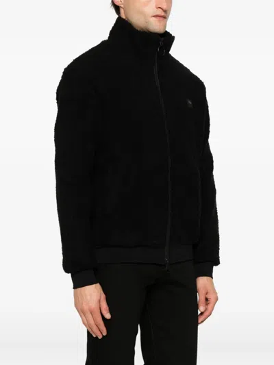 Antony Morato Logo-appliqué Zip-up Cardigan In Black