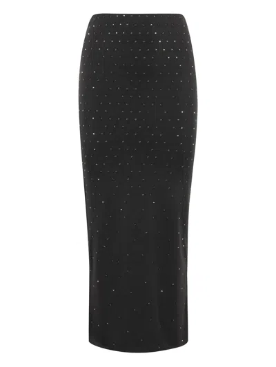 The Andamane Crystals-embellished Skirt In Black