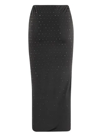 The Andamane Crystals-embellished Skirt In Black