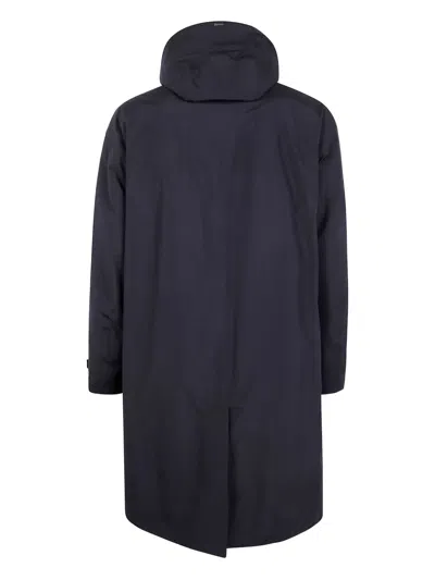 Herno Ex Laminar Long Parka In Blue