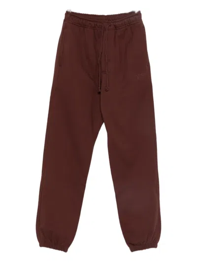 Y-3 Drawstring-waist Pants In Brown