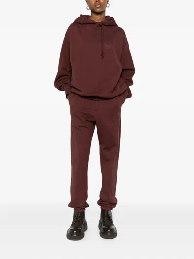 Y-3 Drawstring-waist Pants In Brown