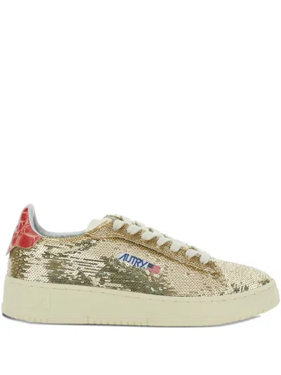 Autry Low-top Sequin Lace-up Shoes In Multi