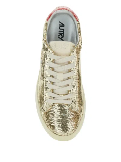 Autry Low-top Sequin Lace-up Shoes In Multi