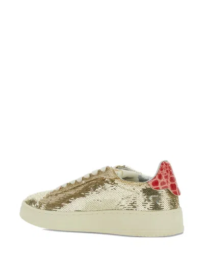 Autry Low-top Sequin Lace-up Shoes In Multi
