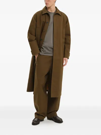 1989 Studio Mackintosh Coat With Back Yoke And Collar In Brown