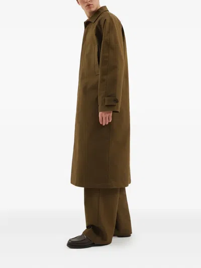 1989 Studio Mackintosh Coat With Back Yoke And Collar In Brown