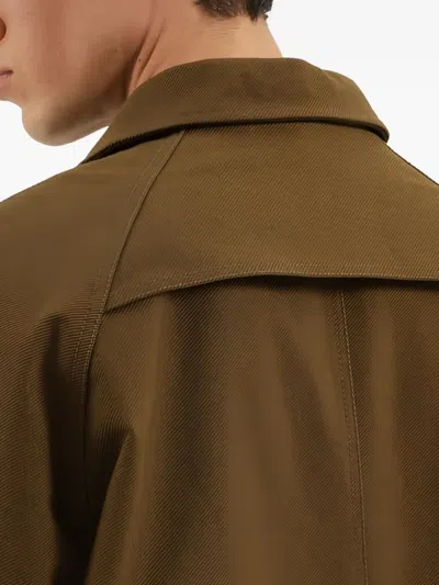 1989 Studio Mackintosh Coat With Back Yoke And Collar In Brown