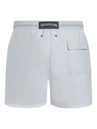 Vilebrequin Men Swim Shorts Embroidered Whale In White