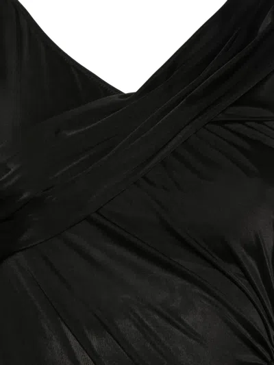 Rick Owens Draped Sleeveless Dress In Black