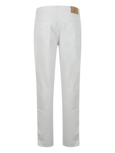 Brunello Cucinelli Trousers With Belt Loops And Pockets In Gray