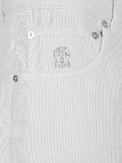 Brunello Cucinelli Trousers With Belt Loops And Pockets In Gray