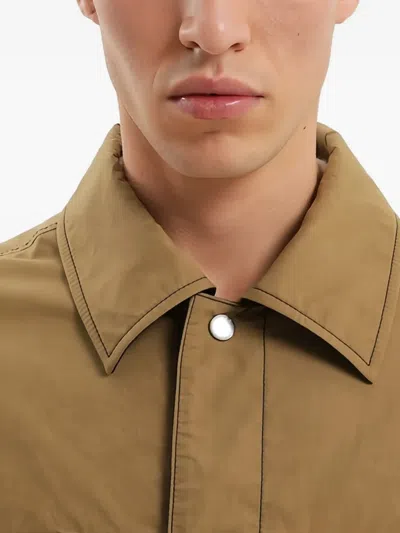 1989 Studio Boss Ergonomic Minimalist Green Slippers With Rubber Sole In Brown