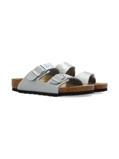 Birkenstock Arizona Glitter Sandals In Silver