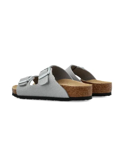 Birkenstock Arizona Glitter Sandals In Silver