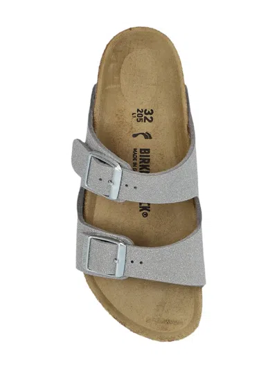 Birkenstock Arizona Glitter Sandals In Silver