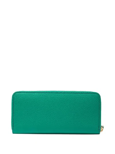 Lancel Zip-around Leather Wallet In Gray