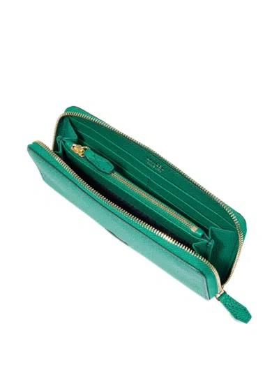 Lancel Zip-around Leather Wallet In Gray