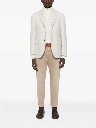 Eleventy Three-button Pocket Blazer In Gray