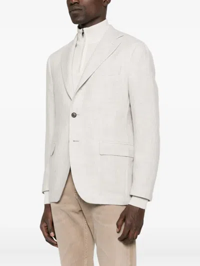 Eleventy Three-button Pocket Blazer In Gray