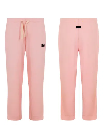 Msgm Logo Track Pants In Pink