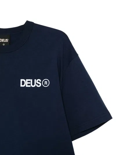 Deus Ex Machina Logo-print T-shirt In Blue
