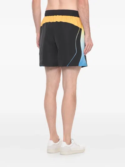 Casablanca Football Windbreaker Shorts In Animal Print