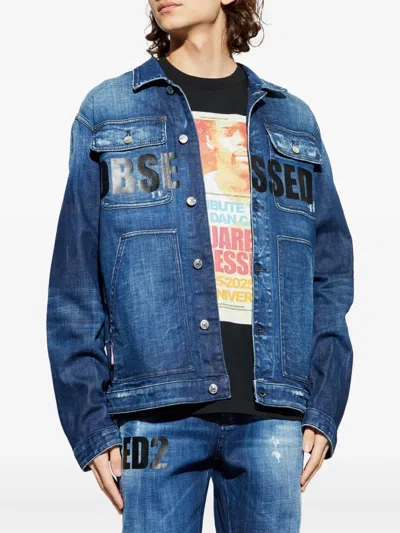 Dsquared2 Long Sleeve Denim Jacket In Multi