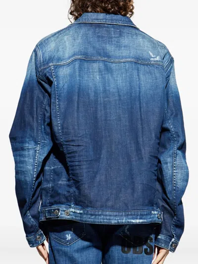 Dsquared2 Long Sleeve Denim Jacket In Multi