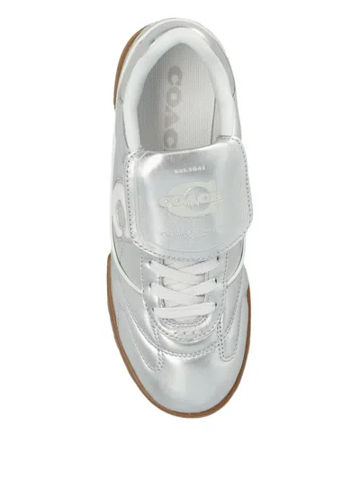 Coach Match Logo-patch Sneakers In Metallic